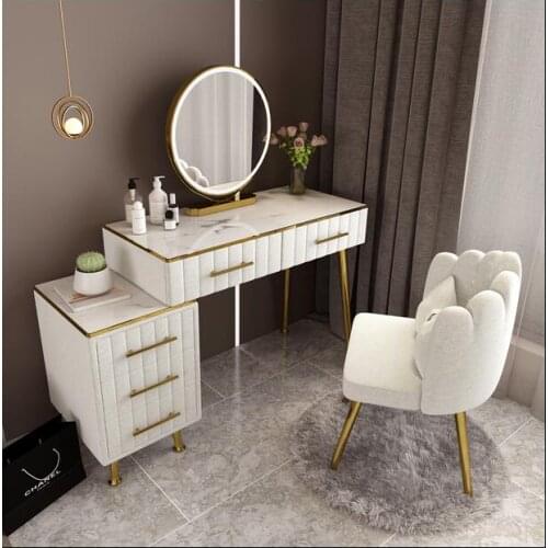 Dressing table, bedroom, modern simple small apartment, dressing table, storage cabinet, one light luxury, high-end net style