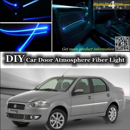 Interior Ambient Light Tuning Atmosphere Fiber Optic Band Lights For Fiat Siena / Albea / Petra / Pyeonghwa Hwiparam Inside Door