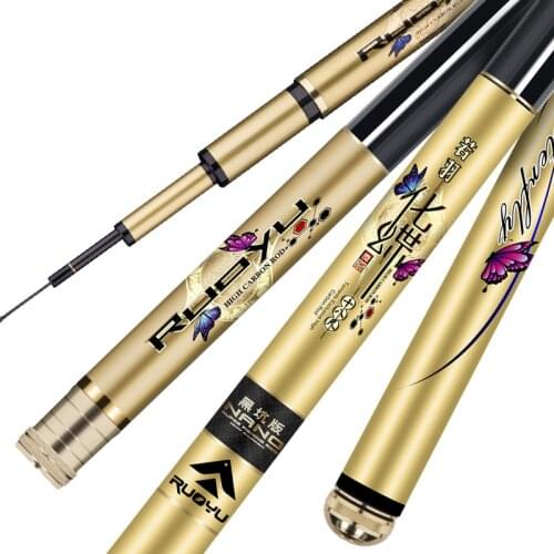 60T High Carbon Pole 3.6m-7.2m Carp Fish Pole 4H 5H 6H Super Hard Taiwan Fishing Olta Hand Canne De Pesca Fishing Tackle