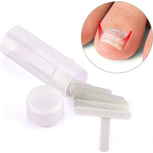 10pcs Professional Ingrown Toe Nail Correction Pedicure Straightening Clip Toenails Protector Elastic Patches Toenail Treatment