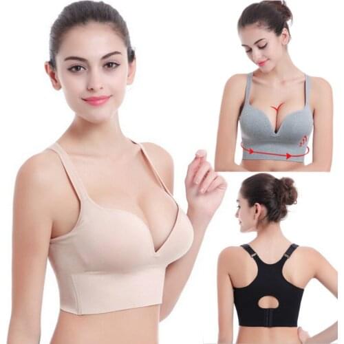 4 Color Women Push Up Sports Bras Female Crop Tops Workout Fitness Yoga Breathable Bra Top Sportswear Plus Size S-XXL