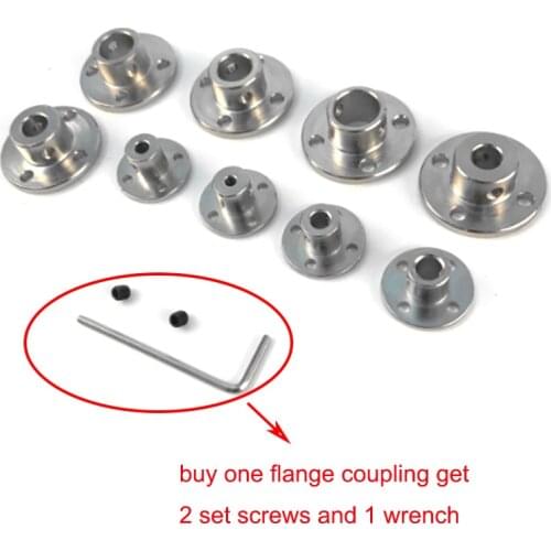 1pc 3/3.17/4/5/6/8/10/11/12mm Rigid Flange Coupling Guide Shaft Bracket Coupler Motor Connector