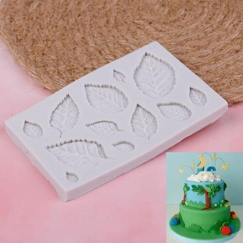 1pcsRose Leaf Mold Sugarcraft Leaves Silicone Mold Candy Polymer Clay Fondant Mold Cake Decorationg Tool Flower Making GumPaste