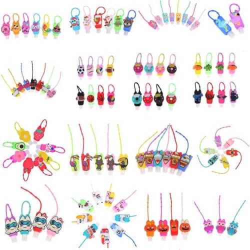 1PC Hot Cartoon Cute Silicone Mini Hand Sanitizer Hand Gel Holder Portable Safe Gel Holder Travel Shampoo Soap Dispenser Bottle