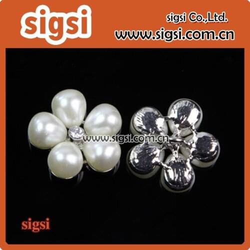 100pcs 26mm Rhinestone pearl brooches for wedding invitation card