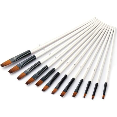 12pcs Artist Paint Brushes Set Acrylic Oil Watercolour Painting Craft Art Kit JR Deals