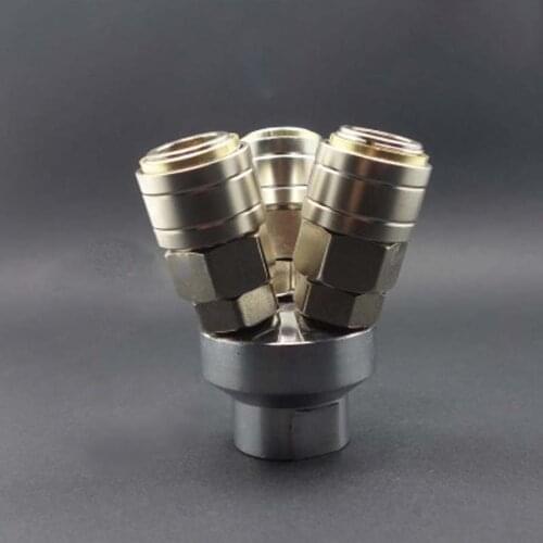 3 Ways 1/4" BSP Female C Type Air Hose Quick Coupler Socket Connector High Quality Self-locking