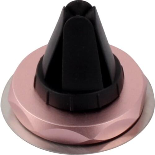 Uxcell Car Magnetic Air Vent Mount Mobile Phone GPS Holder Stand Rose Gold Tone