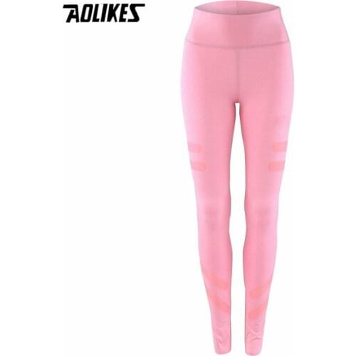 Quick-drying Net Yarn Yoga Pants Black High Waist Elastic Running Fitness Slim Sport Pants Gym Leggings for Women Trousers