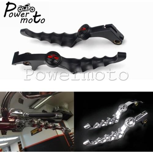 Black/Chrome Motorcycle Aluminum Skull Clutch Handle Brake Levers For Honda VT VTX 1300 1100 600 Shadow CB750 Nighthawk VF750C