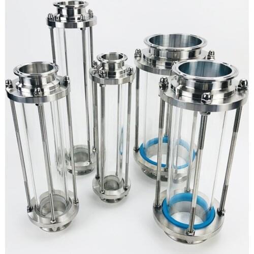 Long Style 4"(102mm)OD119 High Quality Flow Sight Glass Dioptr Length 480mm Sight Glass Tower Stainless Steel 304