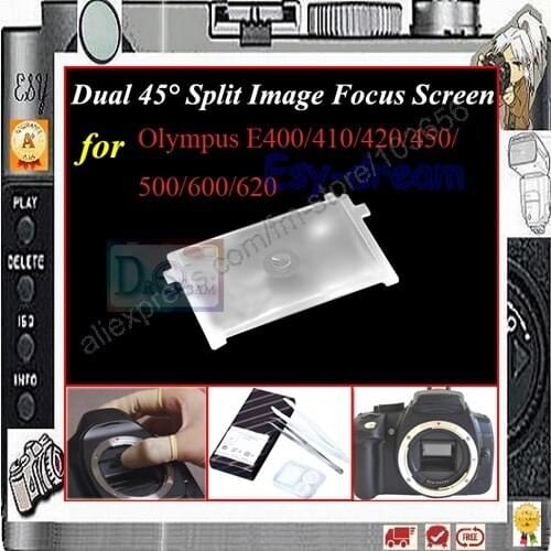 Dual 45 degree Split Image Focus Focusing Screen For Olympus E400/410/420/450/500/600/620 PR133