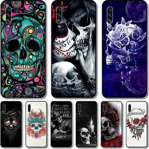 Purple skulls Phone Case Hull For Samsung Galaxy M 10 20 21 31 30 60S 31S Black Shell Art Cell Cover TPU