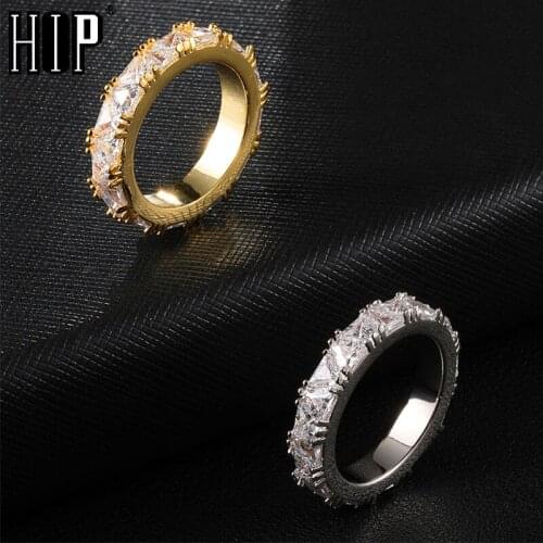 HIP Rings With Cubic Zirkonia For Women