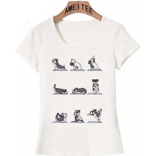 Hipster Miniature Schnauzer T-Shirt summer fashion Women t-shirt funny dog design casual maiden Tops cute female Tees girl shirt