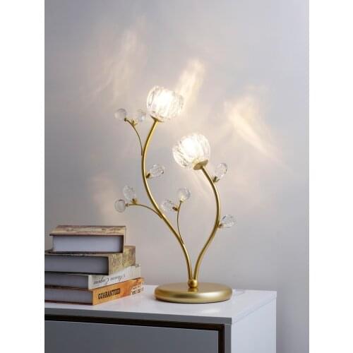 Italian Design Modern K9 Crystal Bedside Table Lamp Night Light Restaurant Decor Bedroom Wedding Atmosphere Living Desk Lamp