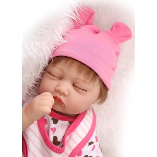 NPKCOLLECTION 55CM Soft Silicone Handmade Reborn Baby Girl Dolls Realistic Looking Newborn Baby Doll Toddler Cute Birthday Gift