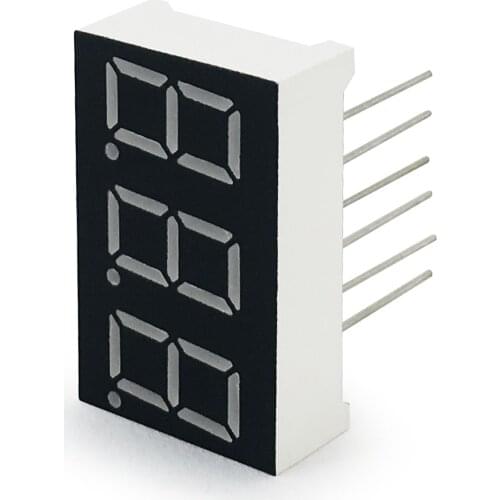 MCIGICM 100pcs 7 segment common Cathode 3 Bit digital Tube 0.36" 0.36in. Red LED Display 7 segmentos LED Digital tube