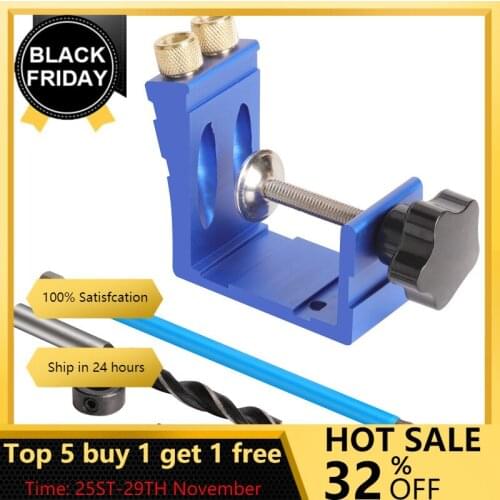 Multifunctional Tool Angle Drill Guide Hole Locator 15 Degree Pocket Oblique Hole Screw Jig Supplies Carpentry Punch Locator