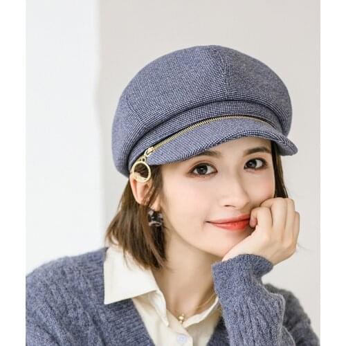 Winter Knitted Hats Women Casual Ladies Beret Hat