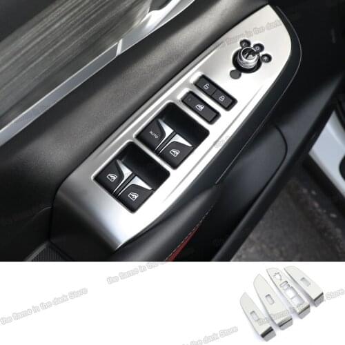 Lsrtw2017 stainless steel car window control panel trims for chagnan cs55 plus 2019 2020 2021 cs55plus accessories close open