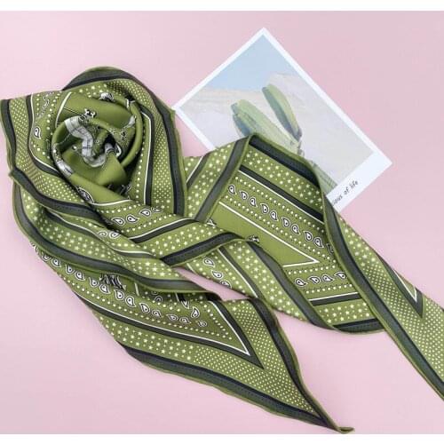 New Silk Scarf Womens 100 Silk Scarf Diamond Scarf Bag Silk Scarf Hair Band Small Scarf Hangzhou Silk