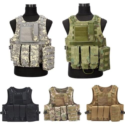 Hunting Camouflage Military Vest Tactical Wargame Body Molle Armor Hunting CS Vest