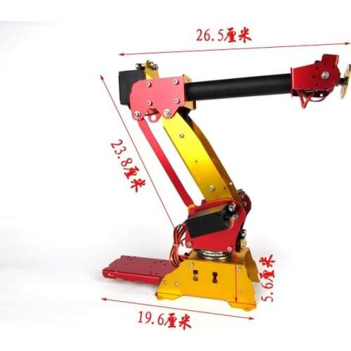 6 DOF Metal Robot Arm Based On Arduino Powered Desktop 6 Aaxis Parallel Mechanism PalletPack Industrial Robot Manipulator