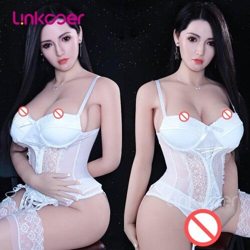 Linkooer 166cm Lifelike Silicone Sex Doll with Metal Skeleton Big Chest Adult Love Doll Sexy Toys for Men Sexual for Vagina Anus