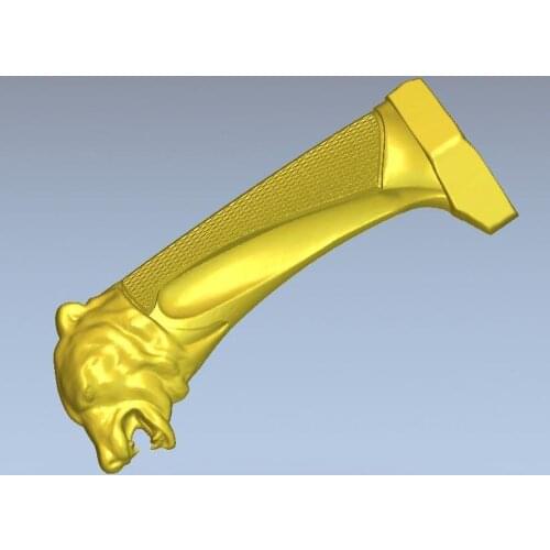 3d model knife relief for cnc in STL file format knife_handle animal head handle 3D model