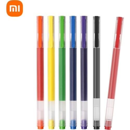 Xiaomi Mijia Super Durable Colorful Writing Sign Pen 7 Colors Mi Pen 0.5mm Gel pen Signing Pens For School Office Drawing