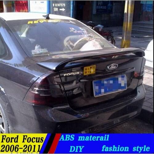 Use for ford focus spoiler focus spoiler with light light High Quality ABS Material Car Rear Wing Primer Color Rear Spoiler