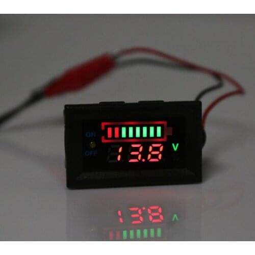 12V Car Lead Acid Battery Capacity Indicator Voltmeter Power Tester with Switch M68B