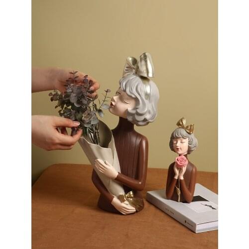 TT Nordic Bouquet Girls' Decorations Light Luxury Creative Home Living Room TV Cabinet