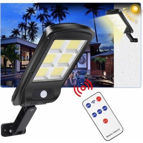 D2 Outdoor Solar Light PIR Motion Sensor Garden 128 COB Wall Solar street lamp Waterproof Lamp Smart Home Remote Control Light