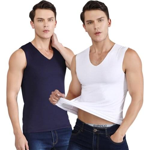 M-4XL Winter Men thermal shirt Underwear Breathable Vest Sleeveless Velvet Soft Tank-Tops Warm Male Undershirt