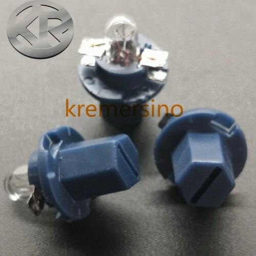 10pcs T5 Bulbs Lamps for Audi VW Volvo Dashboard Instrument 12V 1.2W Blue Base