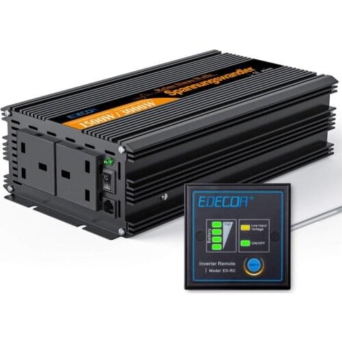 12V /24V 1500W pure sinusoidal wave vehicle-mounted inverter with external screen