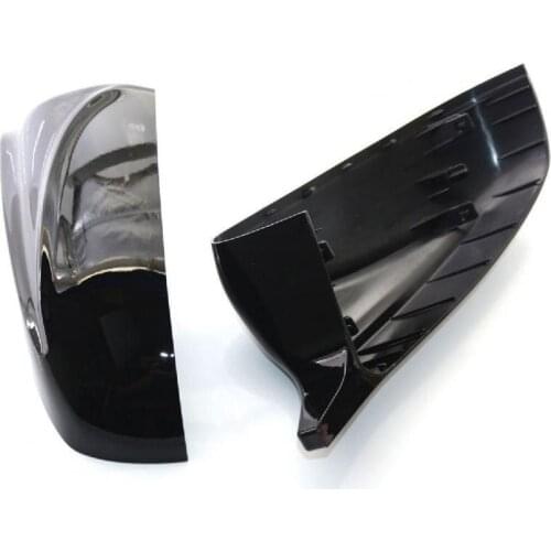 2Pcs Standard Rear View Mirror Cover Durable Anti-scratch Car Modification Glossy Black Wing Mirror Caps for BMW E70 X5 07-13