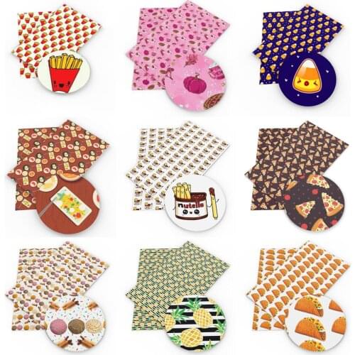 20*33cm Food Cake Faux Synthetic Leather Fabric For Bow-knot Bags Wallet Earring Phone Case Scrapbook DIY,1Yc16466