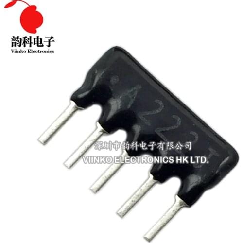 20pcs DIP exclusion Network Resistor array 5pin 220 330 470 510 560 1K 1.5K 2K 2.2K 3.3K 4.7K 5.1K 10K 20K 22K 47K 51K 100K ohm