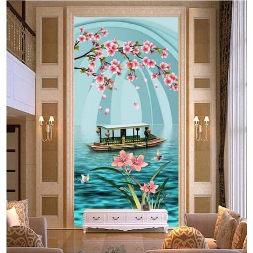 Beibehang Customize size High Quickly HD mural 3d wallpaper wall paper diamonds water with flower 3d wallpaper papel de parede