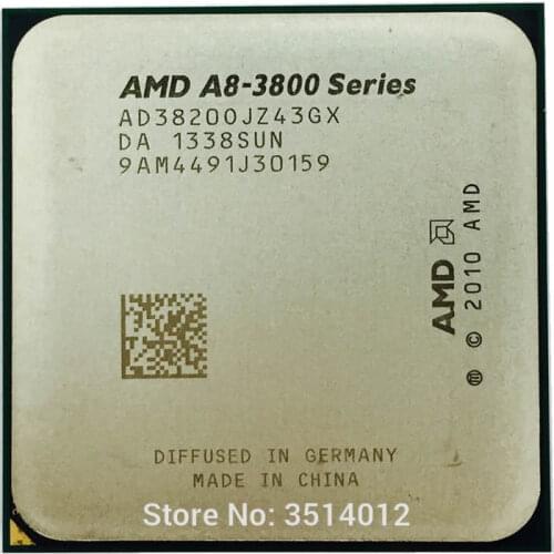AMD A8-Series A8-3820 2.8 A8 3820 GHz Quad-Core CPU Processor AD3820OJZ43GX Socket FM1