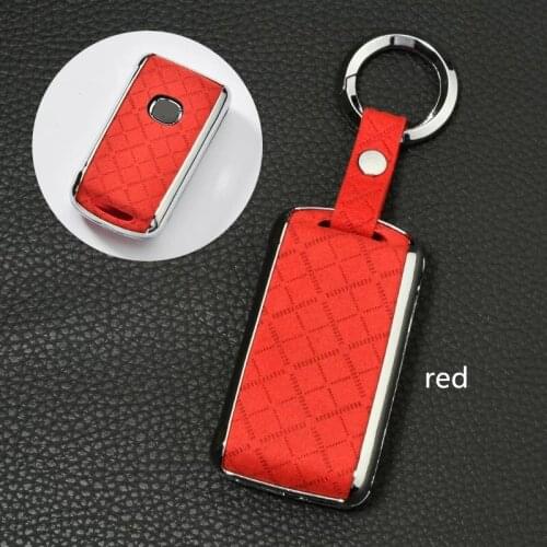 Case Key Cover Genuine Leather Galvanized Alloy for For Mazda 3 Alexa CX4 CX5 CX8 2019 2020 Smart Remote Car Key