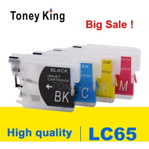 Toney King LC 65 XL Dye Ink Cartridges For Brother LC11 LC16 LC38 LC61 LC65 LC67 LC980 LC990 LC1100 MFC-250C 255CW 257CW Printer