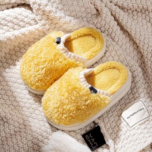 Childrens cotton slippers winter plush cute girl baby indoor EVA non-slip boys middle-aged childrens home cotton slippers