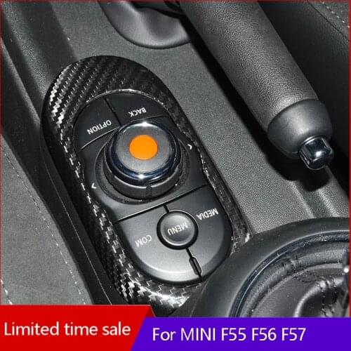 For BMW MINI COOPER S JCW F55 F56 F57 car gearbox decorative plate decorative cover sticker carbon fiber styling accessories