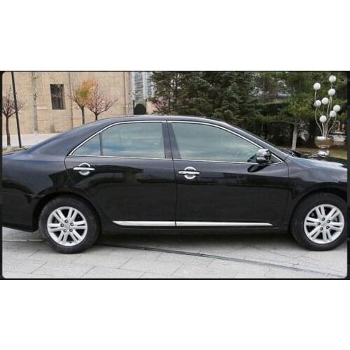 For Toyota Camry 2012- 2016 stainless steel Chrome Outer Side Door Body Moulding Streamer Strip Cover Trims Decoration 4Pcs