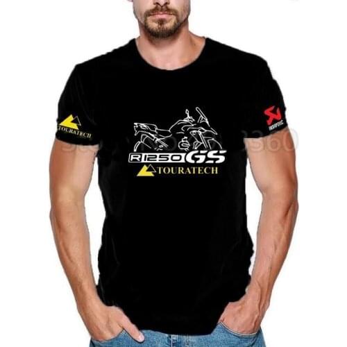 New Summer Pure Cotton Short Sleeves Hip Hop Fashion 2020 R1200gs Motorcycle Motorrad R1250gs R 1250 Gs R 1250gs Cotton T-Shirt