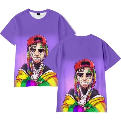 Rapper Tekashi 69 Tekashi69 6ix9ine Gooba Rainbow 3D Printed Short Sleeve T Shirt Men and Women Summer Street 2020 Kpopt-shirt